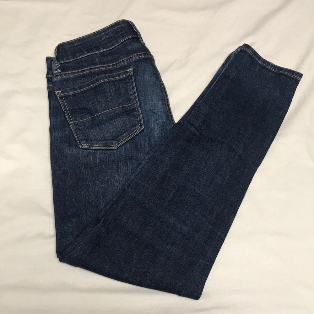 Dark blue jeans